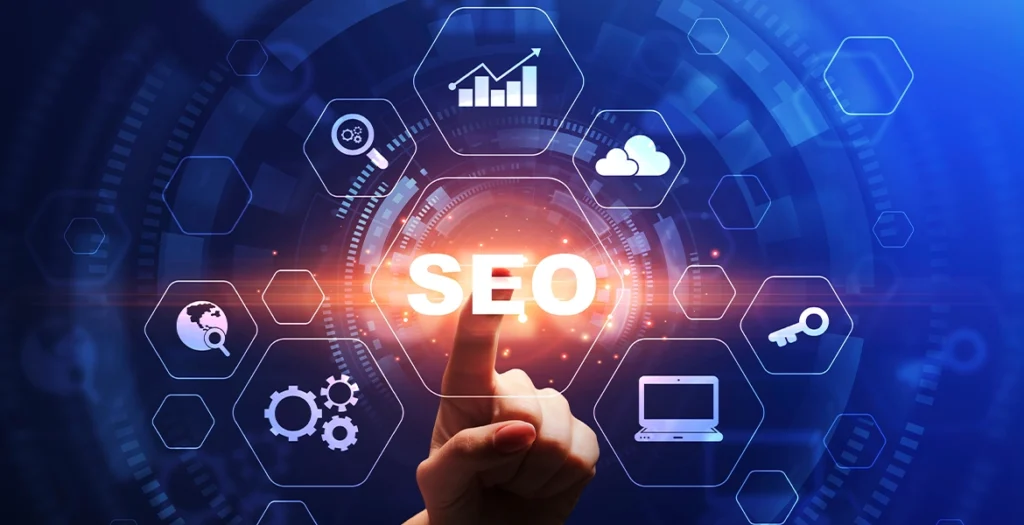 digital icon of SEO